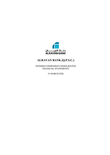 Miniature Masraf Al Rayan Rapport trimestriel 2026-q1