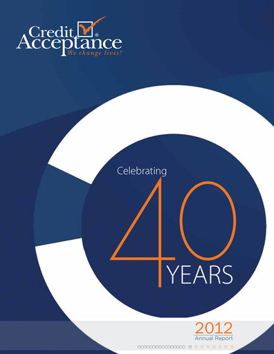 Thumbnail Credit Acceptance
 Annual Report 2012