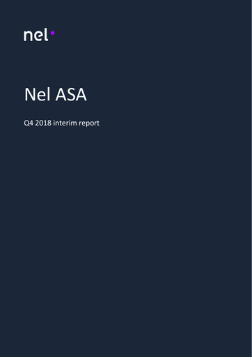 Thumbnail Nel ASA Quarterly Report 2018-q4