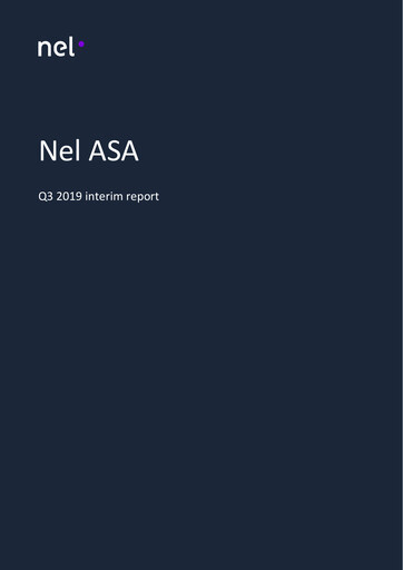 Thumbnail Nel ASA Quarterly Report 2019-q3
