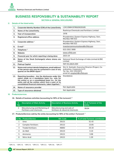 Thumbnail Rashtriya Chemicals and Fertilizers ESG Report 2023-2024