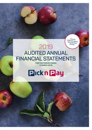 Thumbnail Pick n Pay Stores Financial Statement 2019