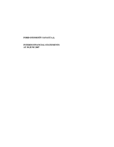 Thumbnail Ford Otosan
 Half-year Report 2007-h1