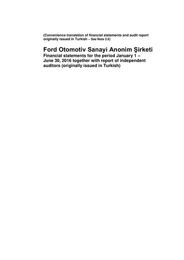 Thumbnail Ford Otosan
 Half-year Report 2016-h1