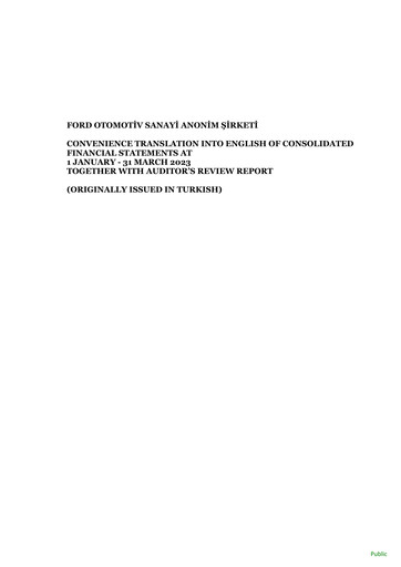 Miniature Ford Otosan
 Rapport trimestriel 2023-q1