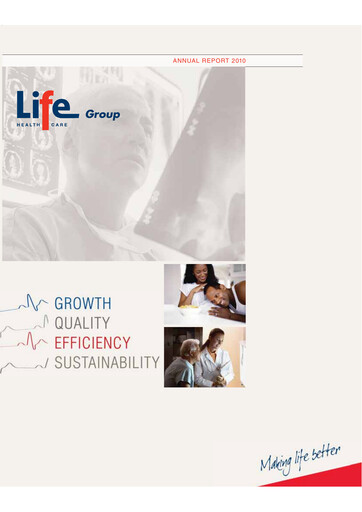 Thumbnail Life Healthcare Group Annual Report 2010