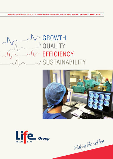 Thumbnail Life Healthcare Group Half-year Report 2011-h1