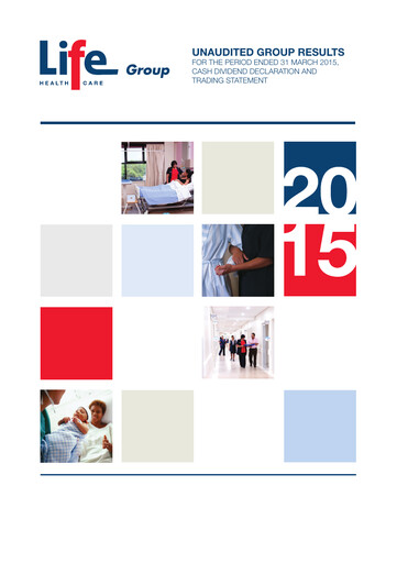 Thumbnail Life Healthcare Group Half-year Report 2015-h1