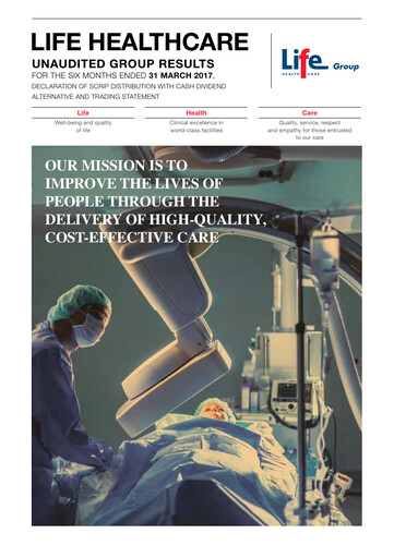 Thumbnail Life Healthcare Group Half-year Report 2017-h1