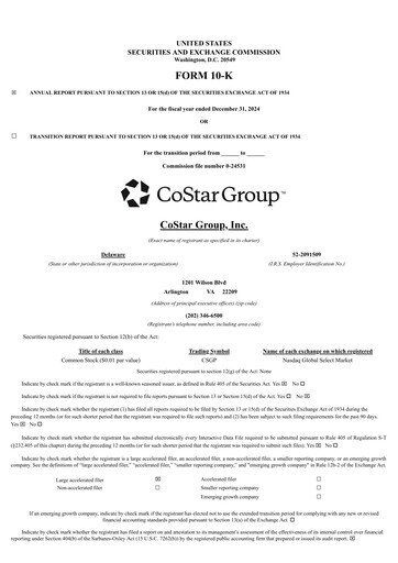 Thumbnail CoStar Group Annual Report 2024