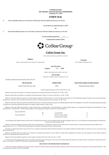Thumbnail CoStar Group Annual Report 2025