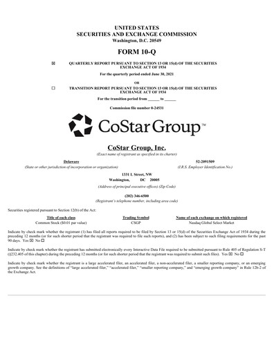Thumbnail CoStar Group Quarterly Report 2021-q2