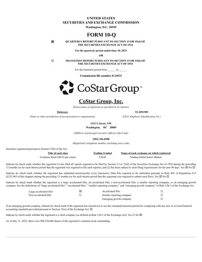 Thumbnail CoStar Group Quarterly Report 2023-q2