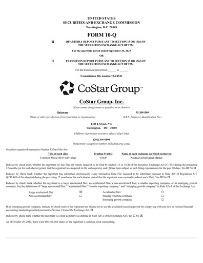 Thumbnail CoStar Group Quarterly Report 2023-q3