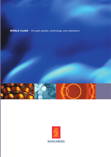 Miniature Kongsberg Gruppen Rapport annuel 2002