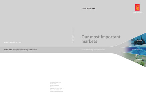 Miniature Kongsberg Gruppen Rapport annuel 2005