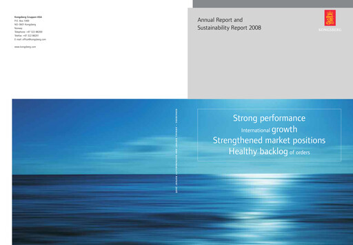 Miniature Kongsberg Gruppen Rapport annuel 2008