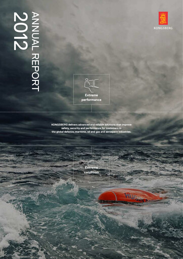 Miniature Kongsberg Gruppen Rapport annuel 2012