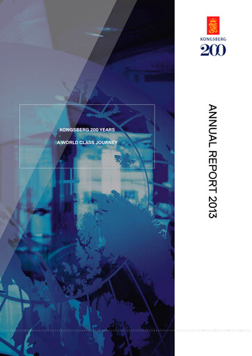 Miniature Kongsberg Gruppen Rapport annuel 2013