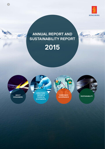 Miniature Kongsberg Gruppen Rapport annuel 2015