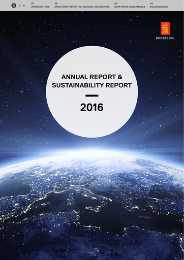 Miniature Kongsberg Gruppen Rapport annuel 2016