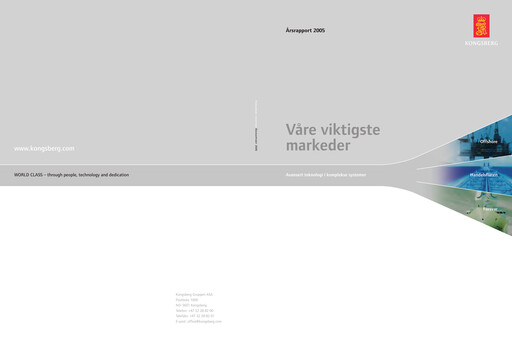 Thumbnail Kongsberg Gruppen Annual Report 2005