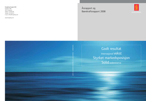 Thumbnail Kongsberg Gruppen Annual Report 2008