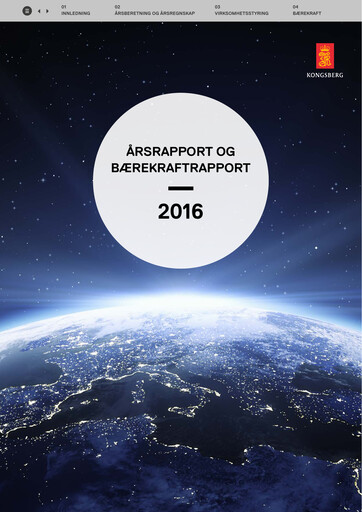 Thumbnail Kongsberg Gruppen Annual Report 2016