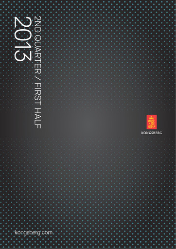 Thumbnail Kongsberg Gruppen Quarterly Report 2013-q2
