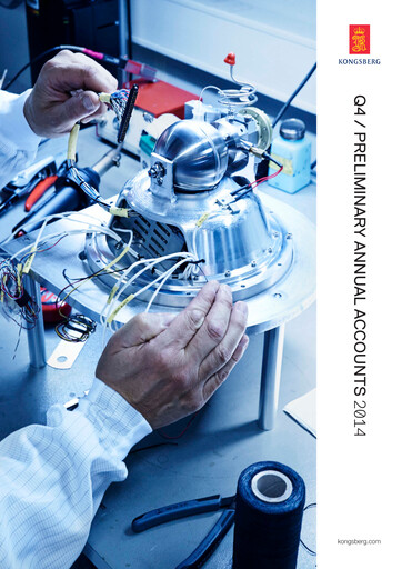 Thumbnail Kongsberg Gruppen Quarterly Report 2014-q4