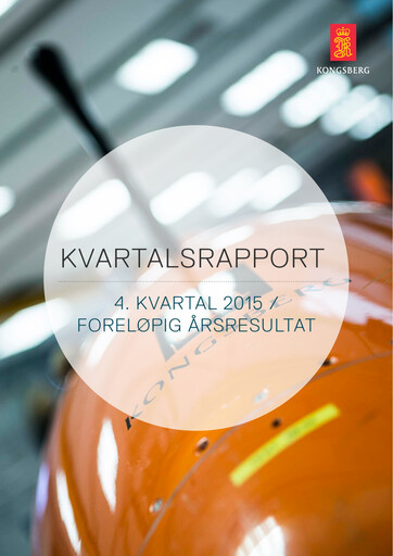 Thumbnail Kongsberg Gruppen Quarterly Report 2015-q4