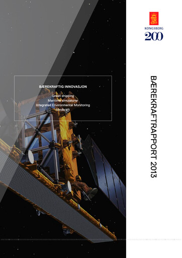 Vorschaubild Kongsberg Gruppen Nachhaltigkeitsbericht 2013