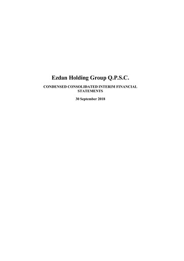 Thumbnail Ezdan Holding Group Financial Statement 2018-9m