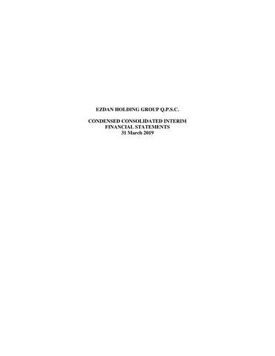 Thumbnail Ezdan Holding Group Financial Statement 2019-q1