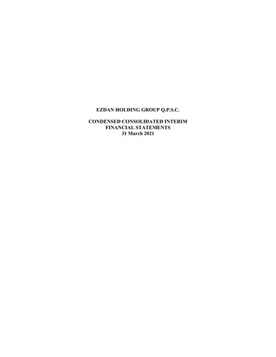 Thumbnail Ezdan Holding Group Financial Statement 2021-q1