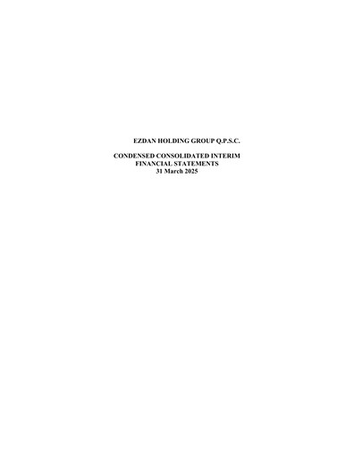 Thumbnail Ezdan Holding Group Financial Statement 2025