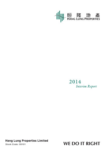 Miniature Hang Lung Group Rapport semestriel 2014