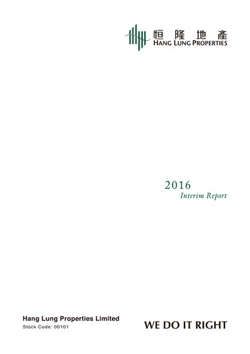 Miniature Hang Lung Group Rapport semestriel 2016