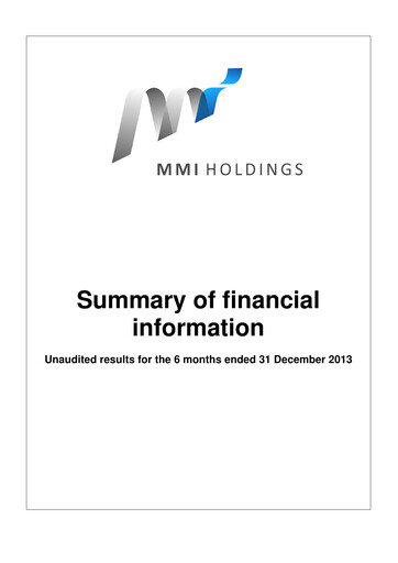 Thumbnail Momentum Metropolitan Financial Statement 2013-h1