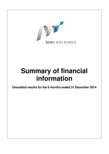 Thumbnail Momentum Metropolitan Financial Statement 2014-h1
