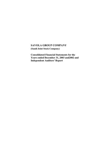 Thumbnail Savola Group Financial Statement 2003