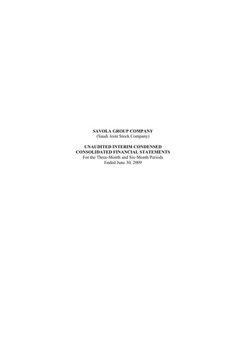Thumbnail Savola Group Financial Statement 2009-h1