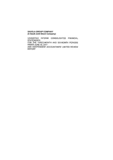 Thumbnail Savola Group Financial Statement 2011-h1