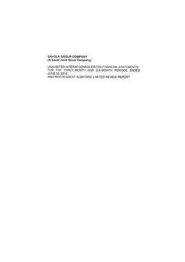 Thumbnail Savola Group Financial Statement 2012-h1