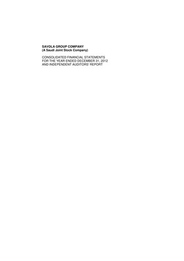 Thumbnail Savola Group Financial Statement 2012