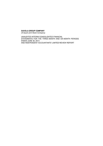 Thumbnail Savola Group Financial Statement 2013-h1