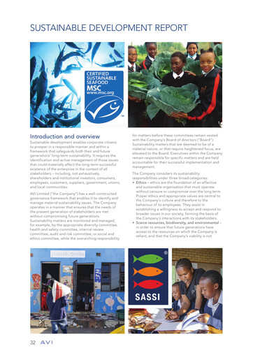 Miniature AVI Limited Rapport de durabilité 2025