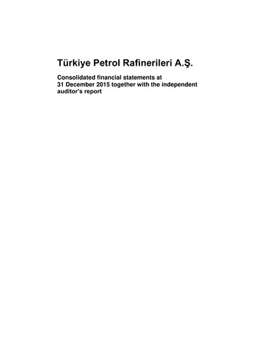 Thumbnail Türkiye Petrol Rafinerileri Financial Statement 2015