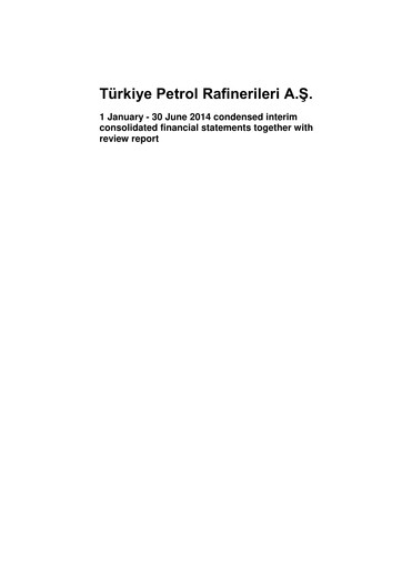 Thumbnail Türkiye Petrol Rafinerileri Half-year Report 2014-h1