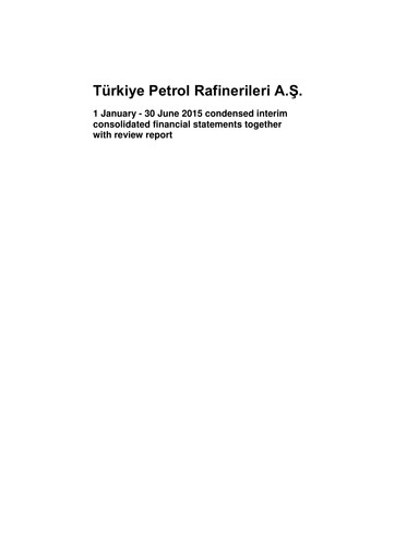 Thumbnail Türkiye Petrol Rafinerileri Half-year Report 2015-h1